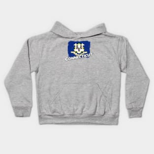 Connecticut flag Kids Hoodie